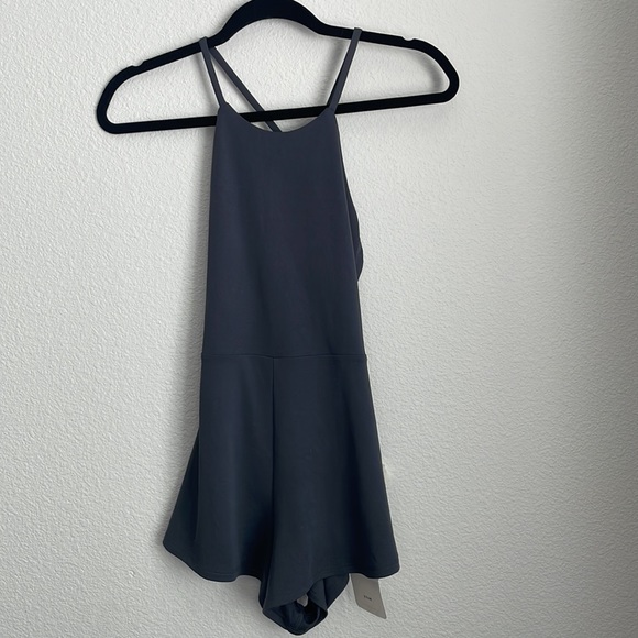 Fabletics Kyla Romper | Size: XXS/0-2 | Color: Iron - Picture 3 of 5